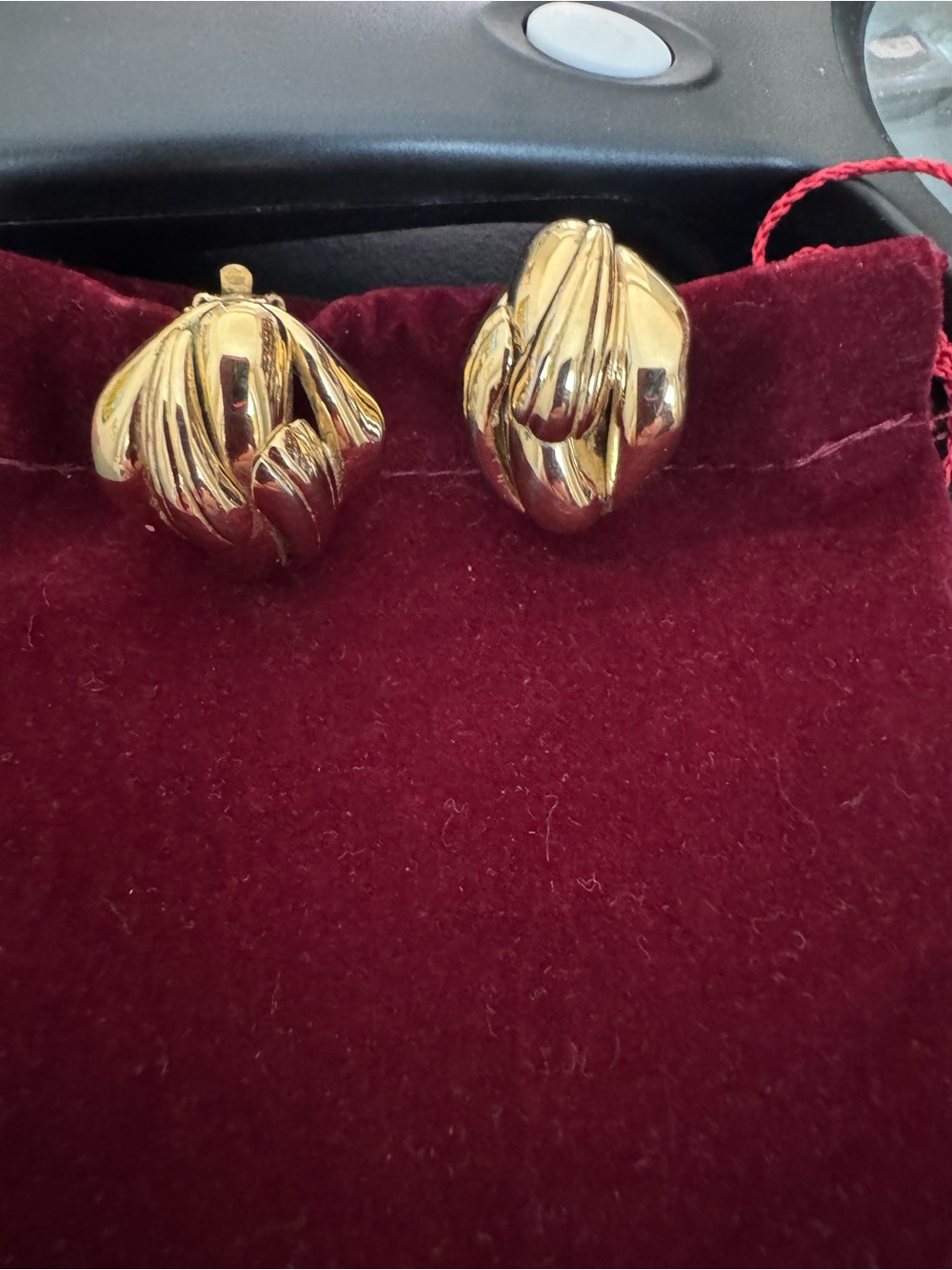 Givenchy Paris New York vintage gold tone earrings
